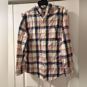 J. Crew Indian Madras Slim Button-Up 100% Cotton Size L Shirt